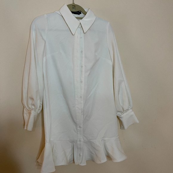 Pretty Little Thing Ruffled Shirt Dress - Picture 3 of 6